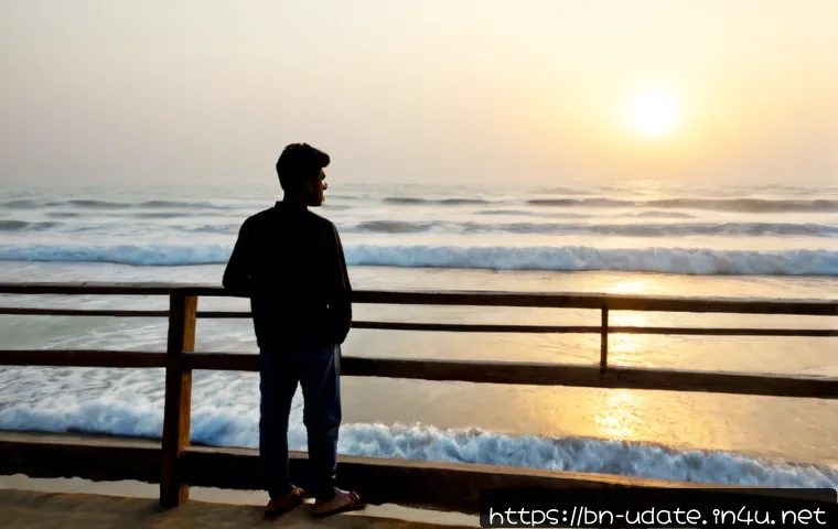 해돋이 명소 데이트 - Photorealistic sunrise date at a quiet seaside viewpoint in Cox’s Bazar, Bangladesh, a young adult c...